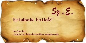 Szloboda Enikő névjegykártya
