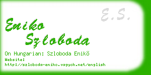 eniko szloboda business card