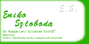 eniko szloboda business card